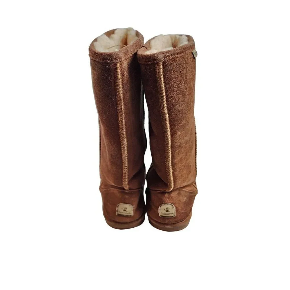 Bearpaw Women's Size 8 Tall Chestnut Shearling Boots